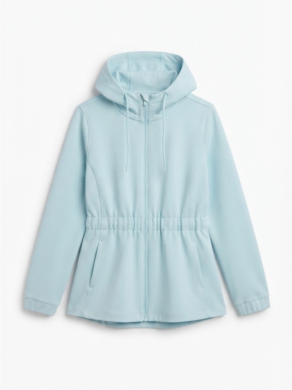 Tail Activewear Robyn Peplum Full-Zip Hooded Jacket Blue Glow XXL